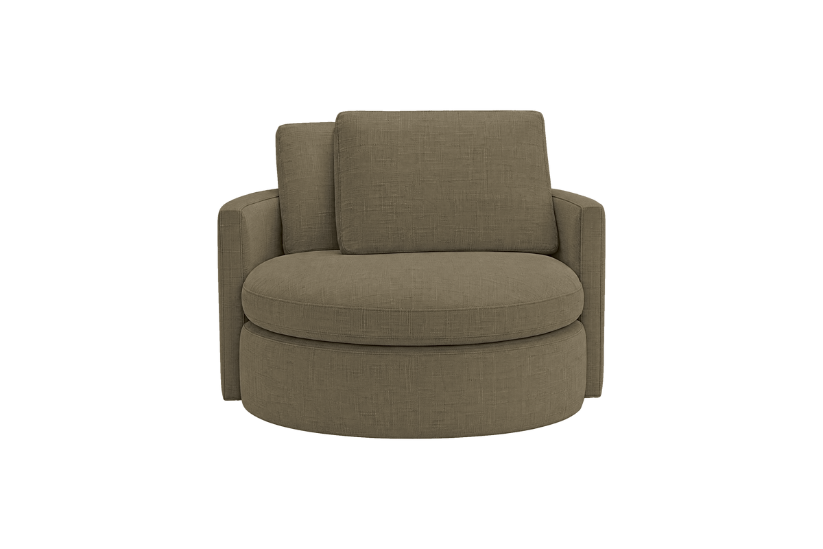 Moroder Swivel Accent Chair in Mosquito Malibu