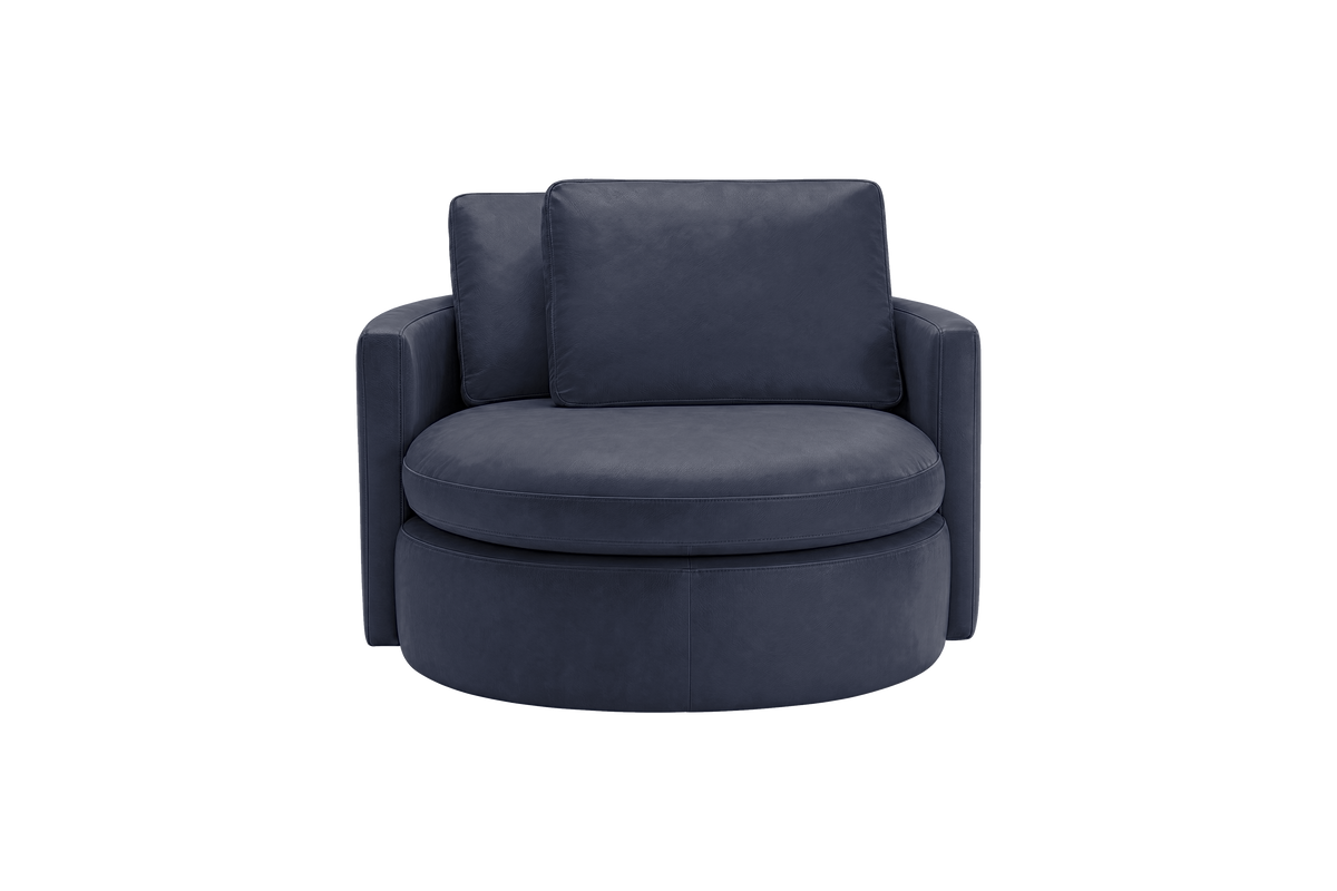 Moroder Swivel Accent Chair in Momo Midnight