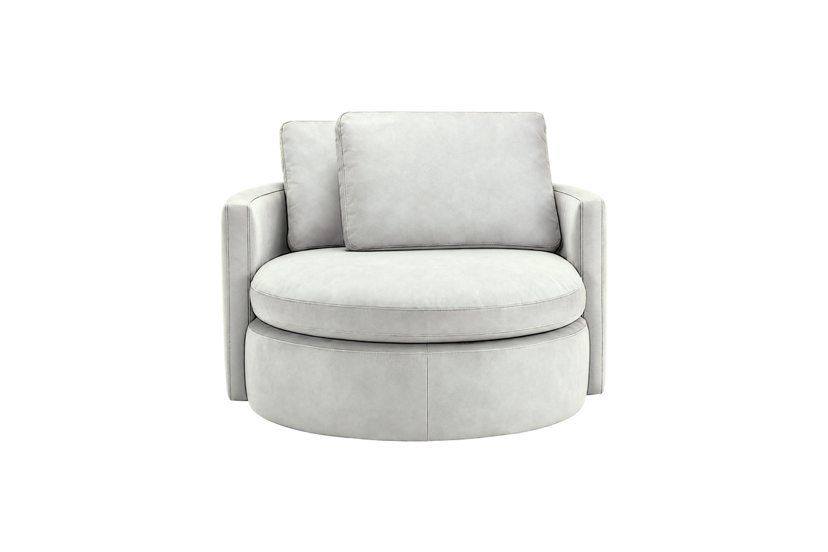 Moroder Swivel Accent Chair in Felix Milky