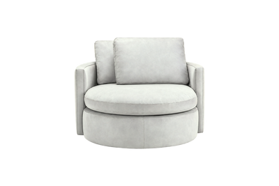 Moroder Swivel Accent Chair in Felix Milky