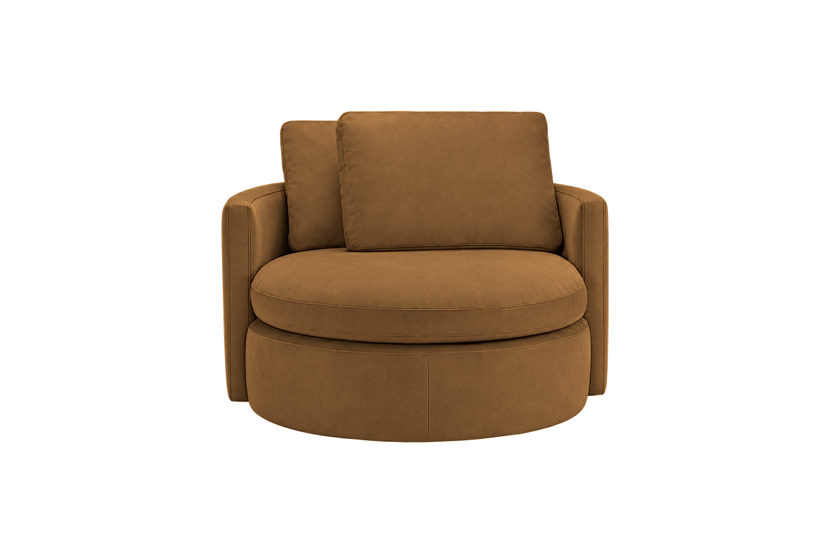 Moroder Swivel Accent Chair in Felix Pisco