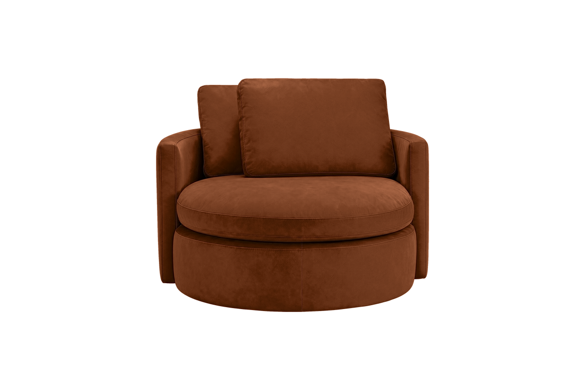 Moroder Swivel Accent Chair in Marfa Pluto