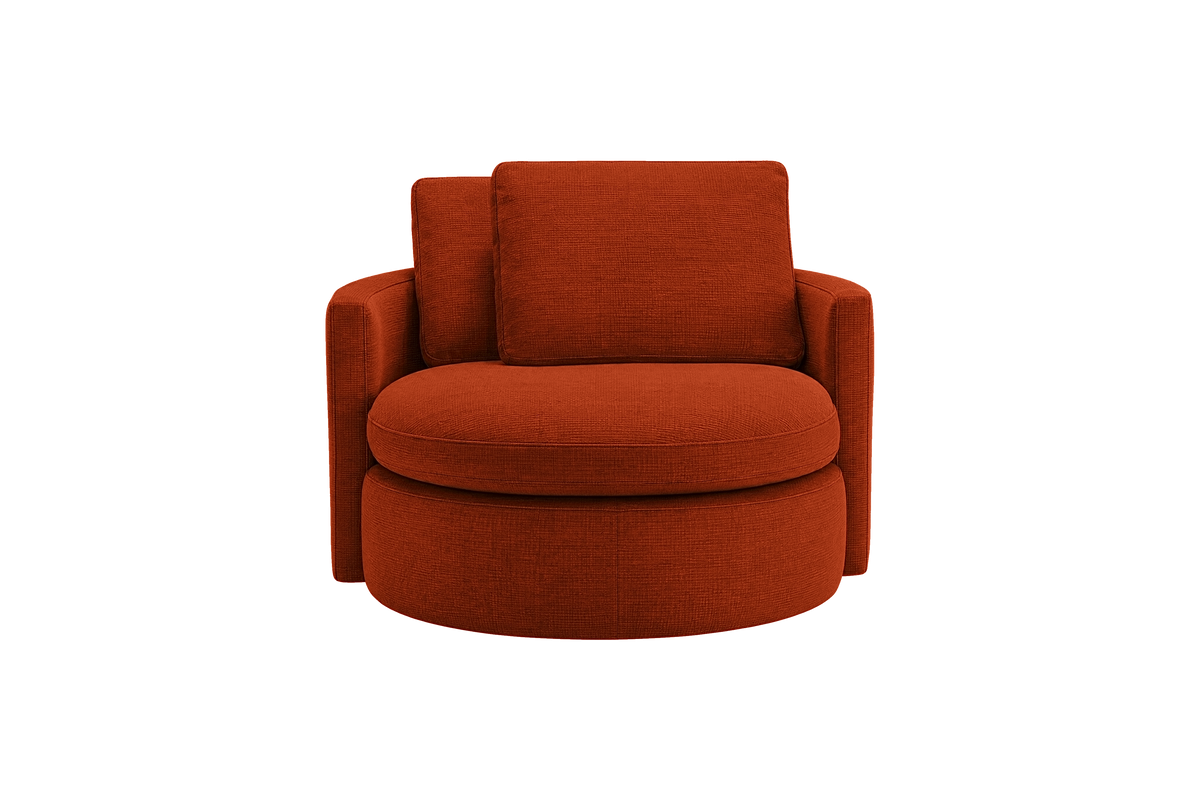 Moroder Swivel Accent Chair in Roni Poppy
