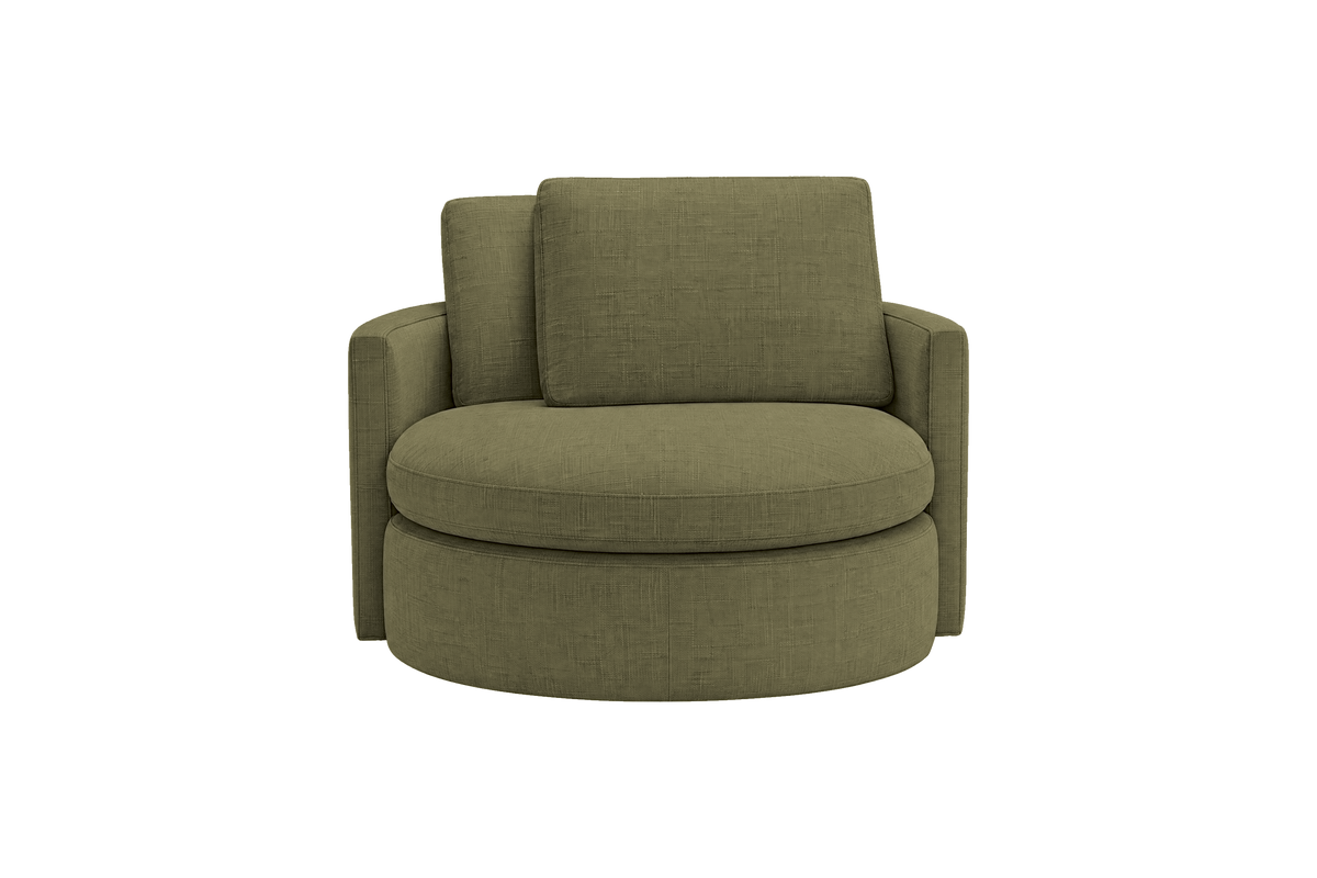 Moroder Swivel Accent Chair in Mosquito Sycamore