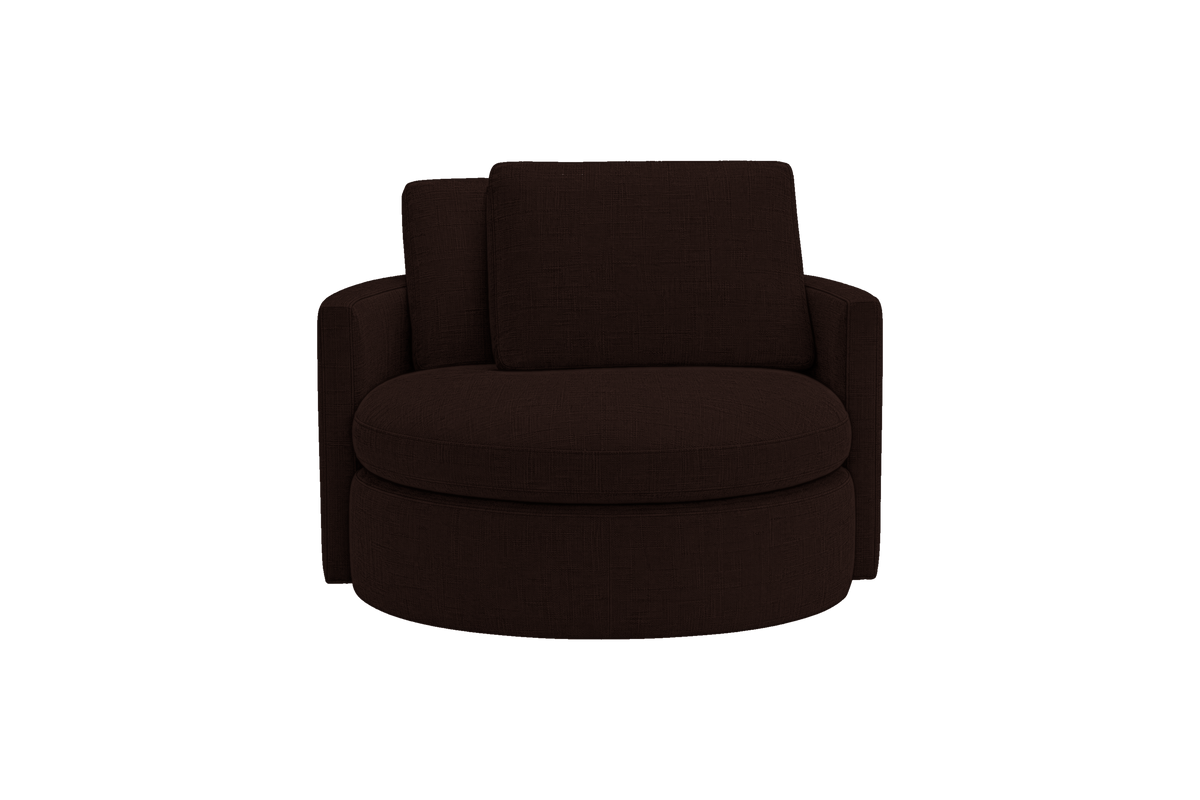Moroder Swivel Accent Chair in Mosquito Terra
