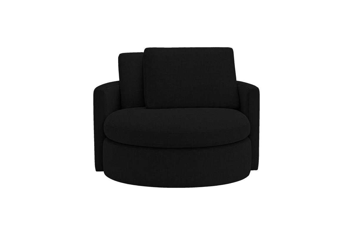 Moroder Swivel Accent Chair in Mosquito Yves