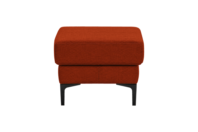 Oli Footstool in Roni Poppy