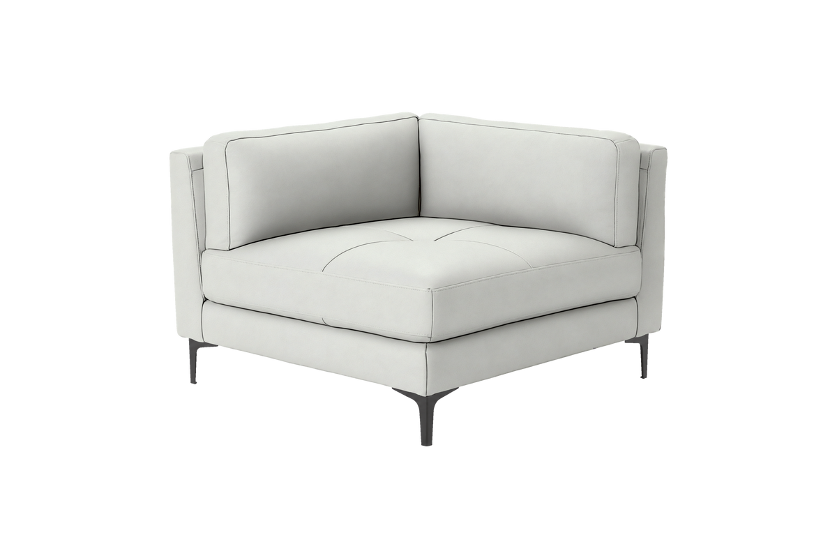 Prefab Colour Oli Modular Corner Chair in Milky Full Aniline Leather | SUPERBA