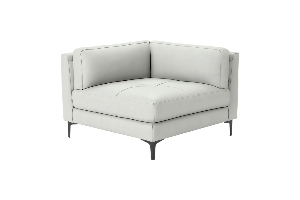 Oli Modular Corner Chair in Milky Full Aniline Leather | SUPERBA