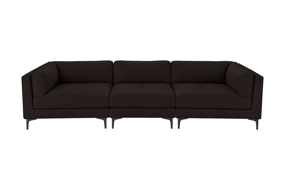 Oli Modular Large Sofa in Dante Ebony