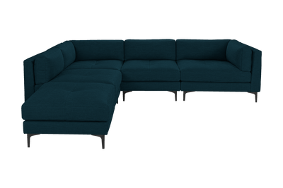 Oli Modular Left Bumper Corner Sofa in Roni Deep Lake