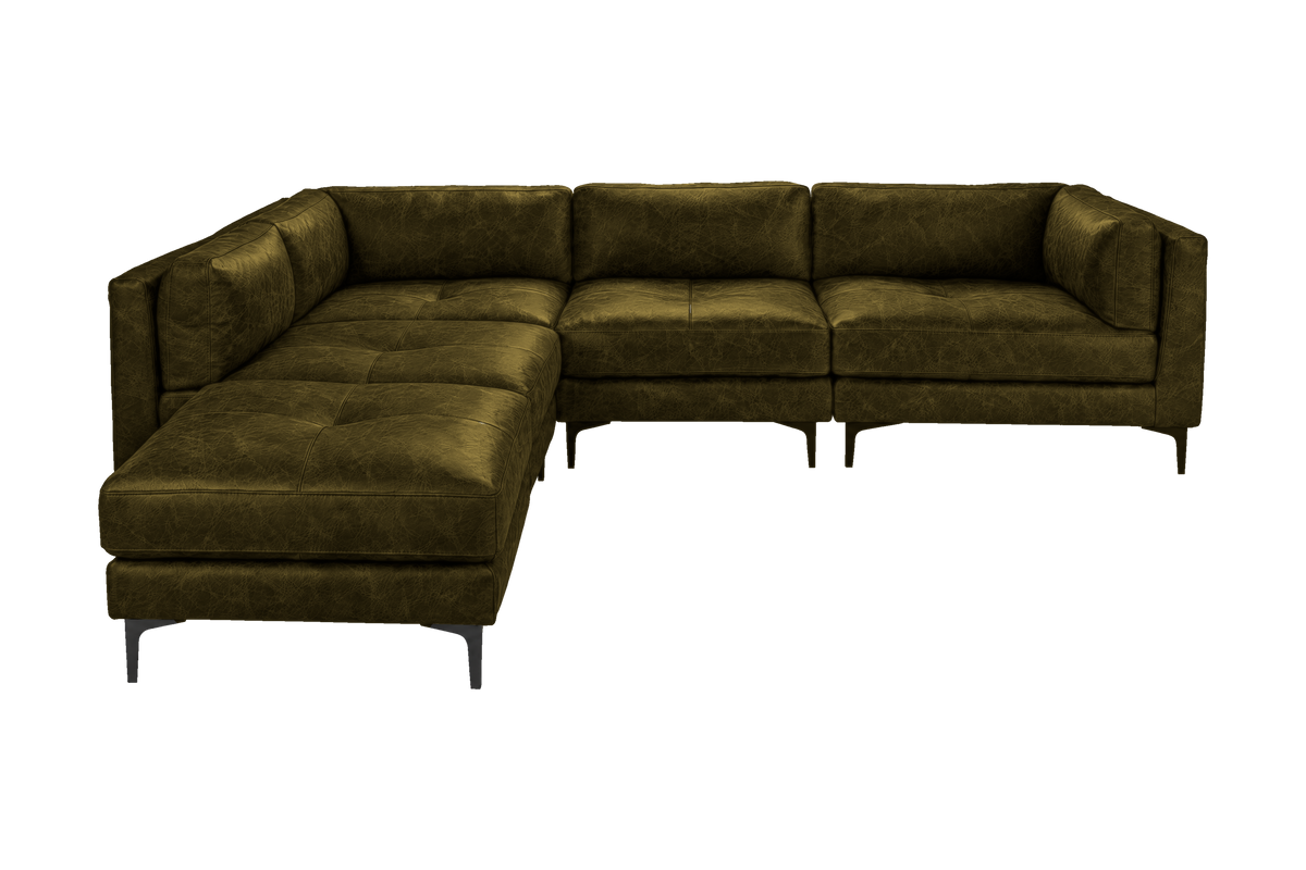 Oli Modular Left Bumper Corner Sofa in Celine Maverick