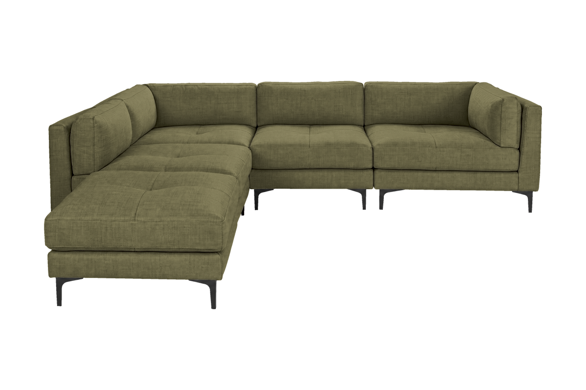 Oli Modular Left Bumper Corner Sofa in Mosquito Sycamore