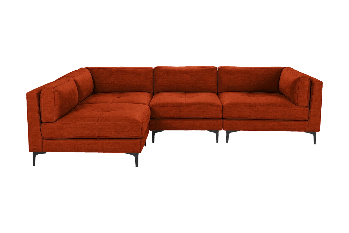 Oli Modular Left Open Corner Sofa in Roni Poppy