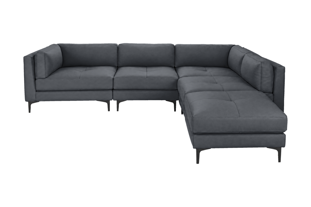 Oli Modular Right Bumper Corner Sofa in Dante Shark