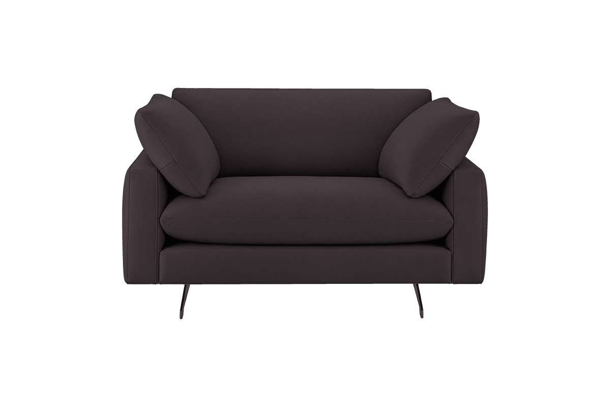 Oliver Cuddle Chair in Dante Charcoal