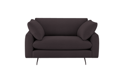 Oliver Cuddle Chair in Dante Charcoal