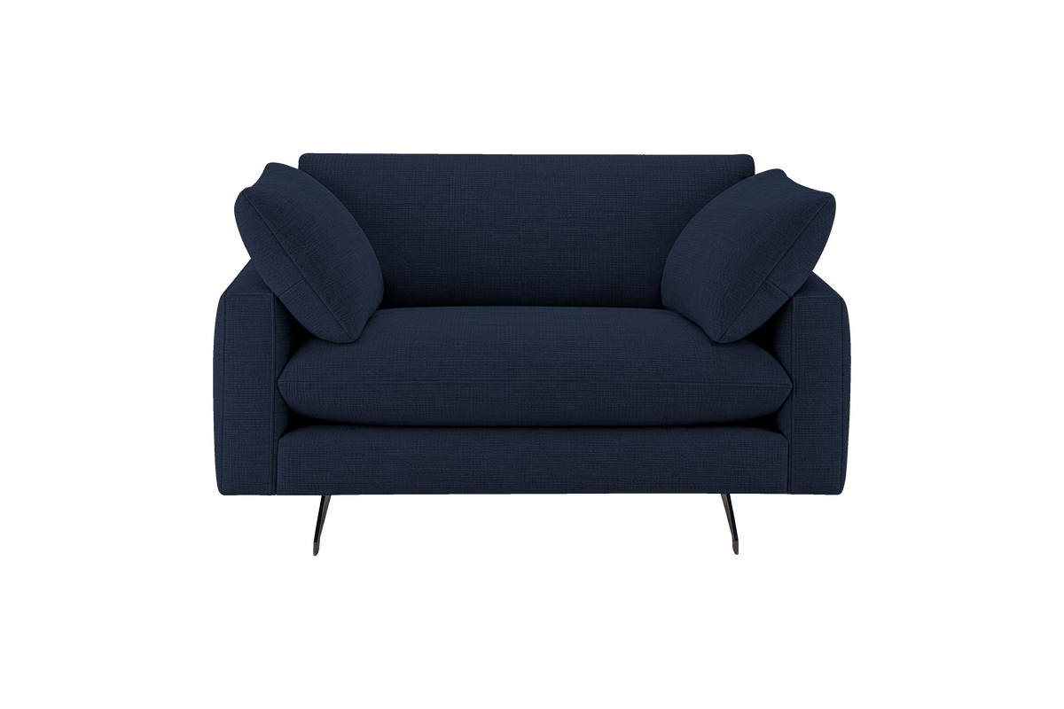 Oliver Cuddle Chair in Roni Ember Blue