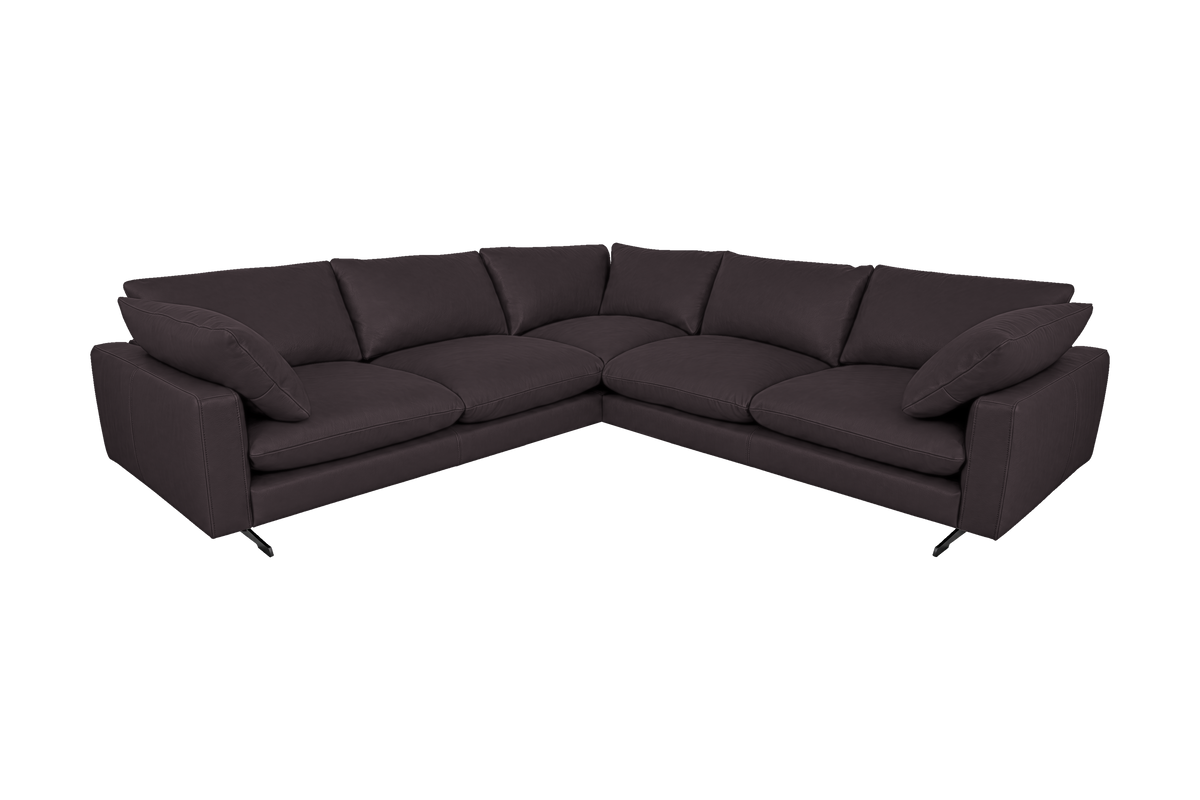 Oliver Sectional in Dante Charcoal
