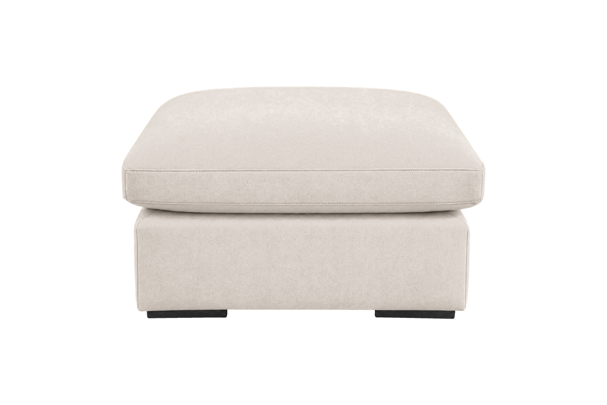 Rhodes Footstool in Fresco Milky