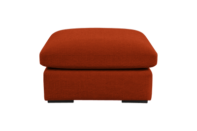 Rhodes Footstool in Roni Poppy