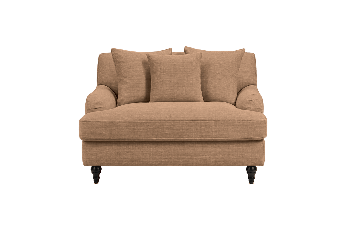 Senia Cuddle Chair in Roni Biscotti