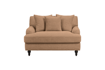 Senia Cuddle Chair in Roni Biscotti