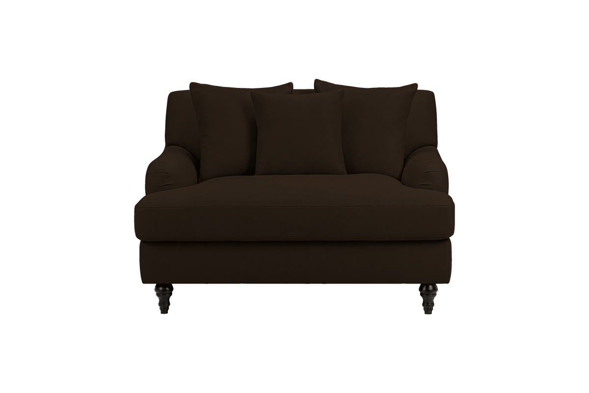 Senia Cuddle Chair in Marfa Charcoal