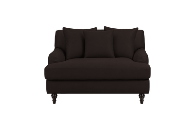 Senia Cuddle Chair in Dante Ebony