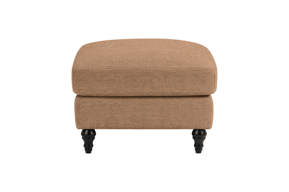 Senia Footstool in Roni Biscotti