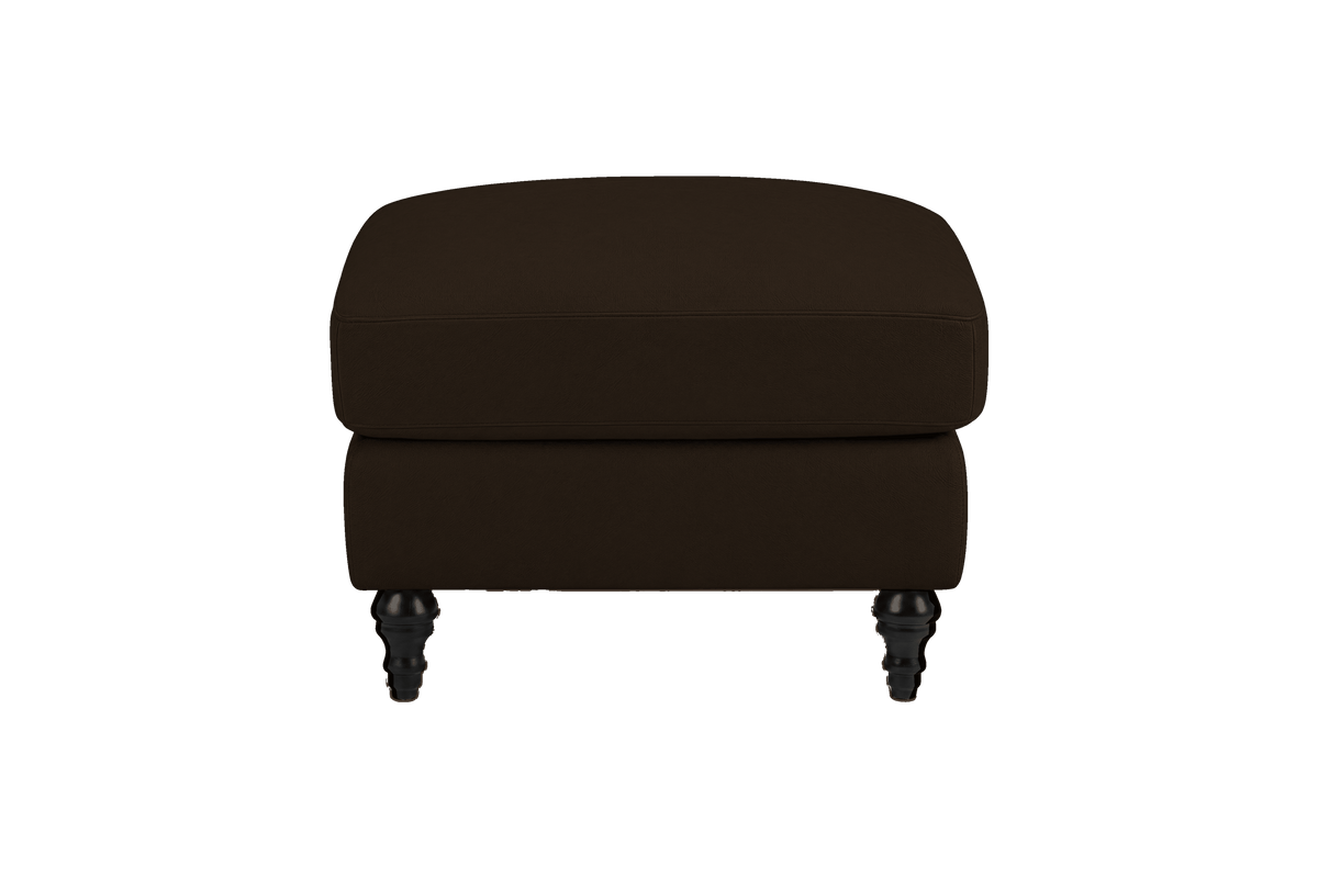 Senia Footstool in Marfa Charcoal