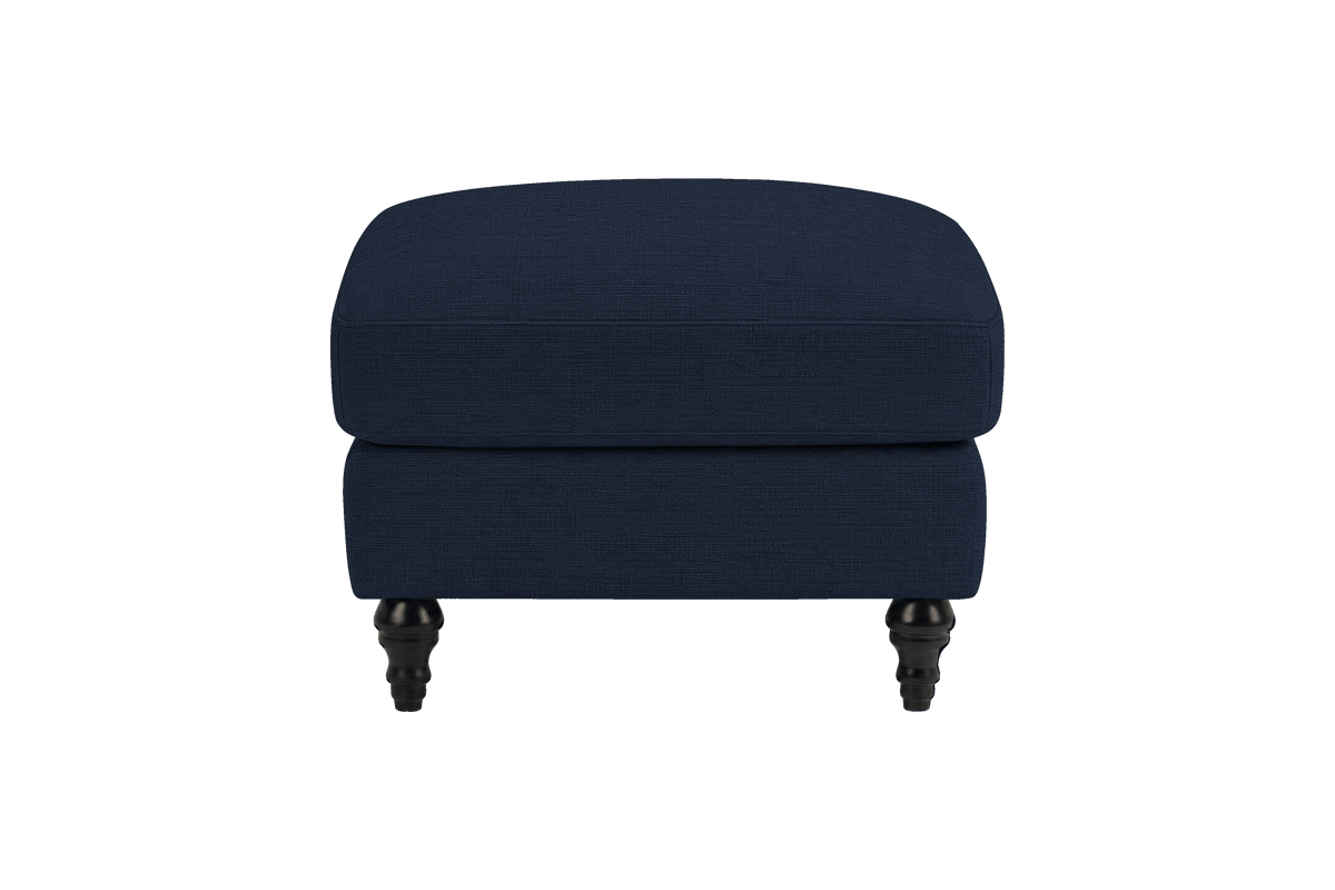 Senia Footstool in Roni Ember Blue
