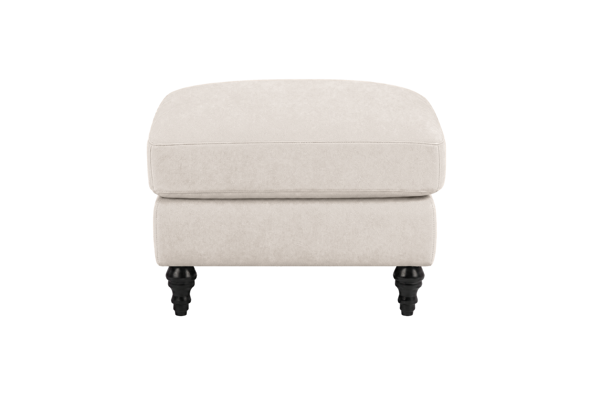 Senia Footstool in Fresco Milky