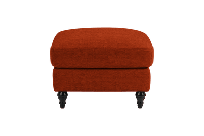 Senia Footstool in Roni Poppy