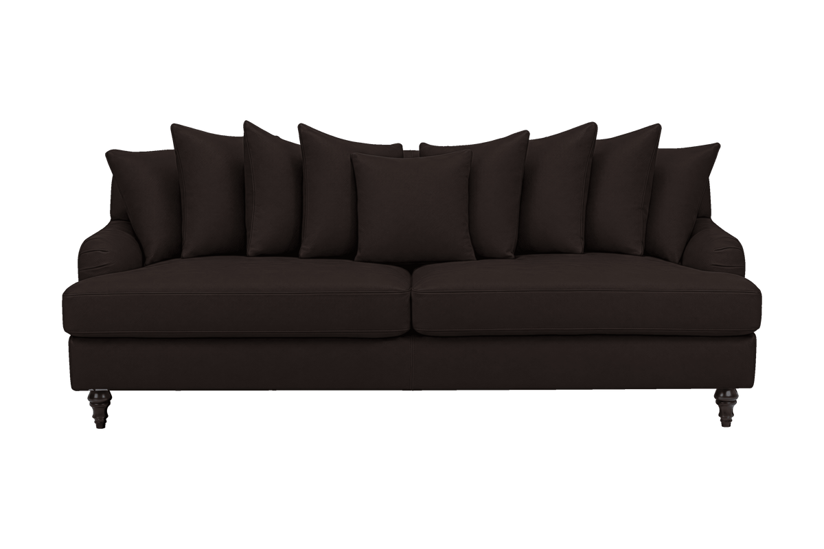 Senia Large Sofa in Dante Ebony