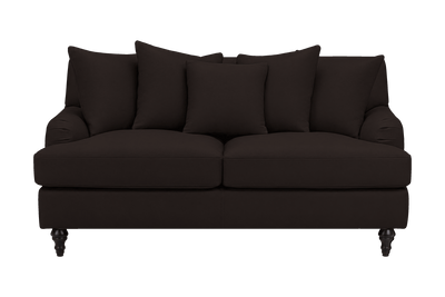 Senia Small Sofa in Dante Ebony