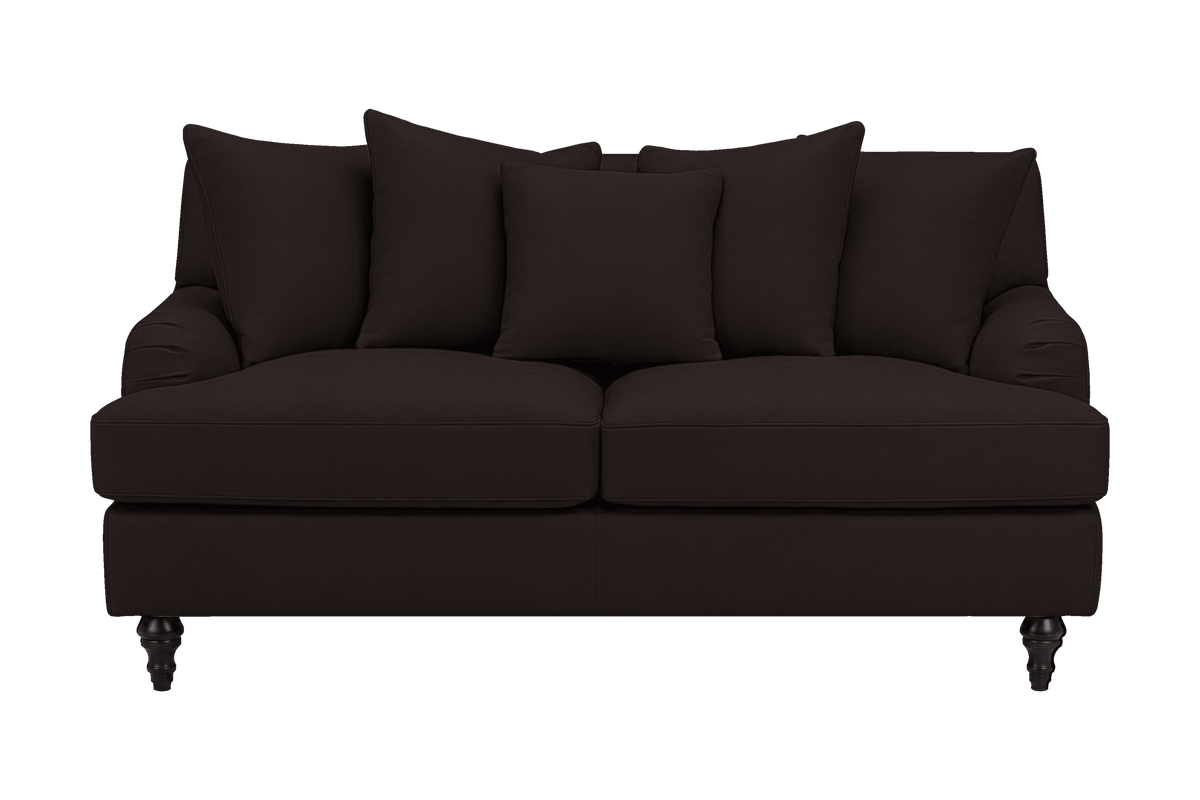 Senia Small Sofa in Dante Ebony