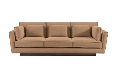 Stanley Large Sofa 3 Cushions in Roni Biscotti