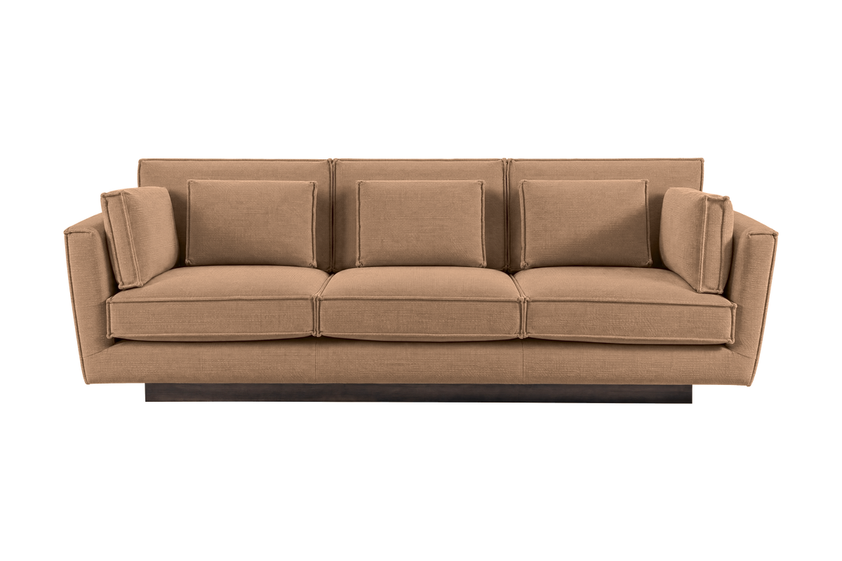 Stanley Large Sofa 3 Cushions in Roni Biscotti