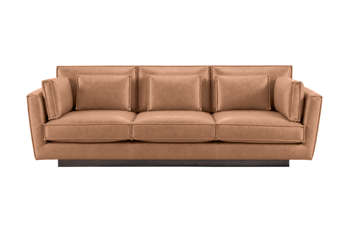 Stanley Large Sofa 3 Cushions in Momo Camel