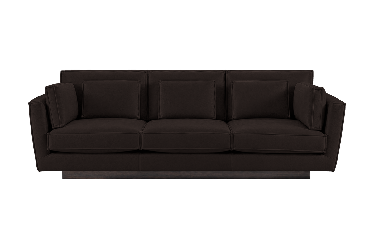 Stanley Large Sofa 3 Cushions in Dante Ebony