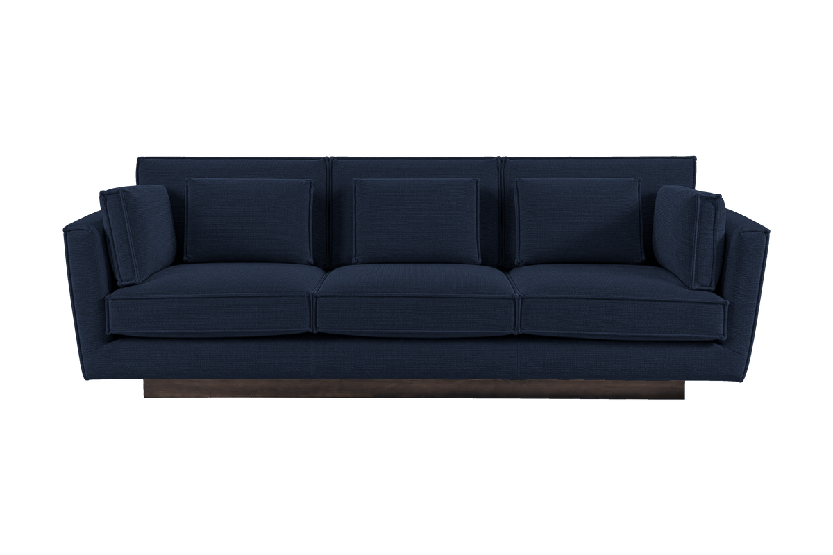Stanley Large Sofa 3 Cushions in Roni Ember Blue