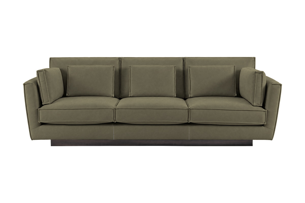 Stanley Large Sofa 3 Cushions in Felix Olive