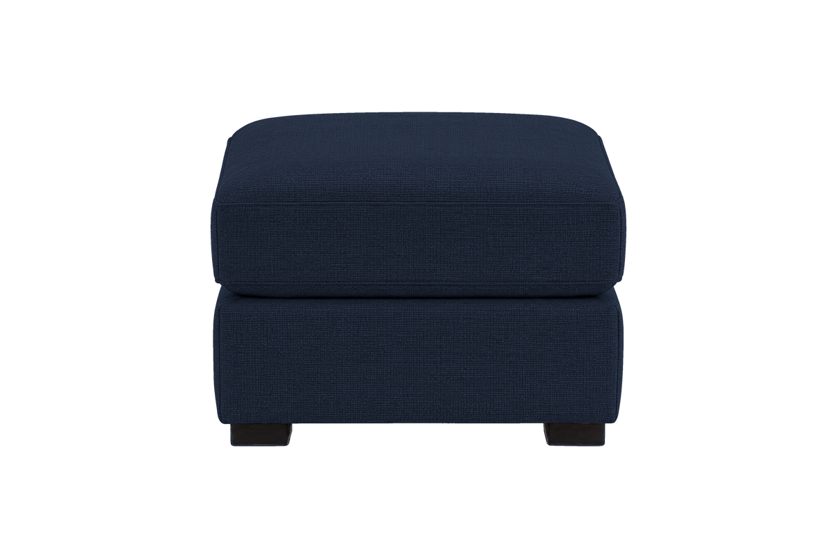 Theo Footstool in Roni Ember Blue
