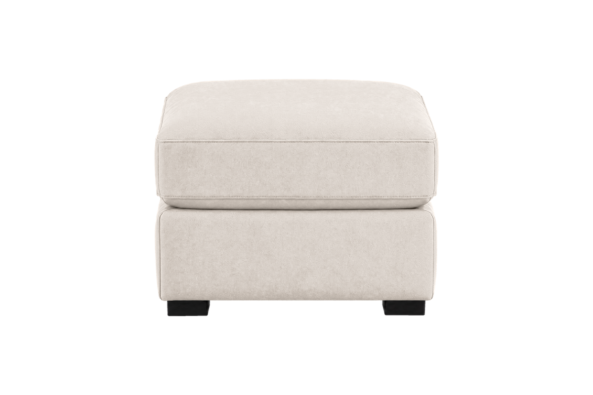 Theo Footstool in Fresco Milky
