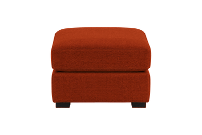 Theo Footstool in Roni Poppy