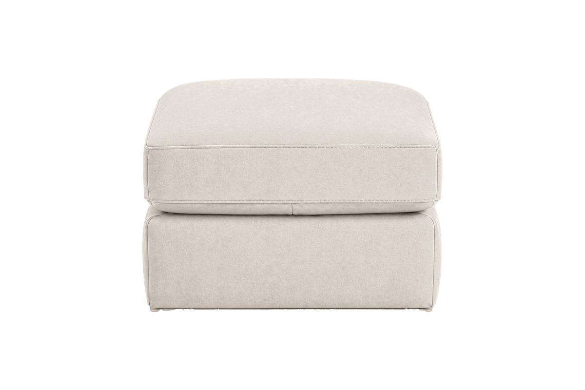 Valenti Footstool in Fresco Milky