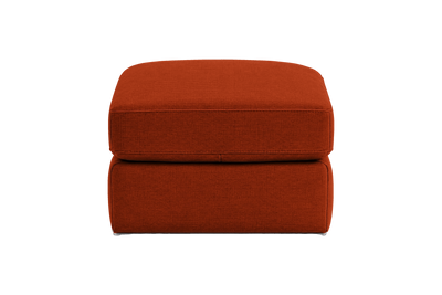 Valenti Footstool in Roni Poppy