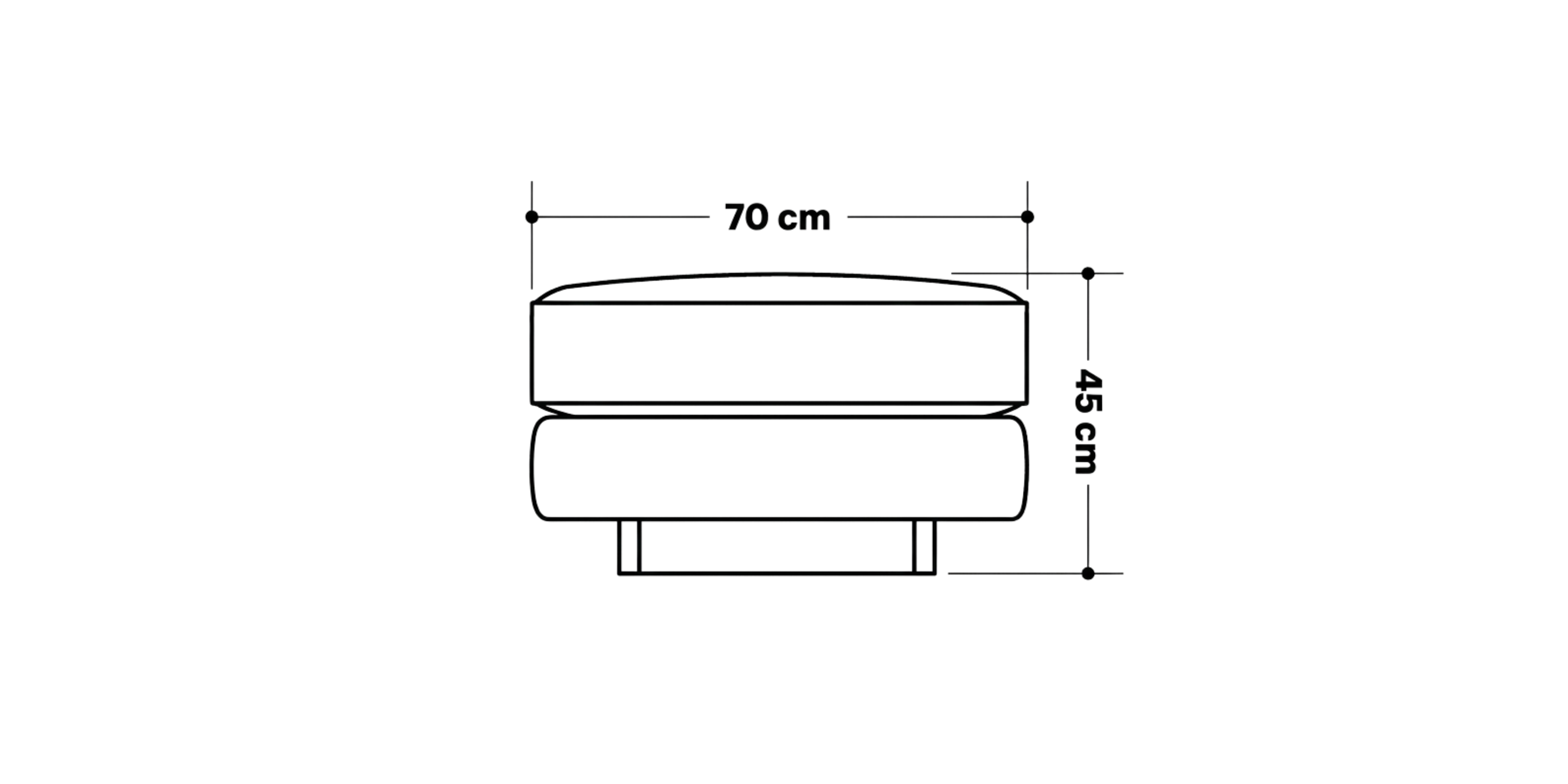 Product dimensions diagram