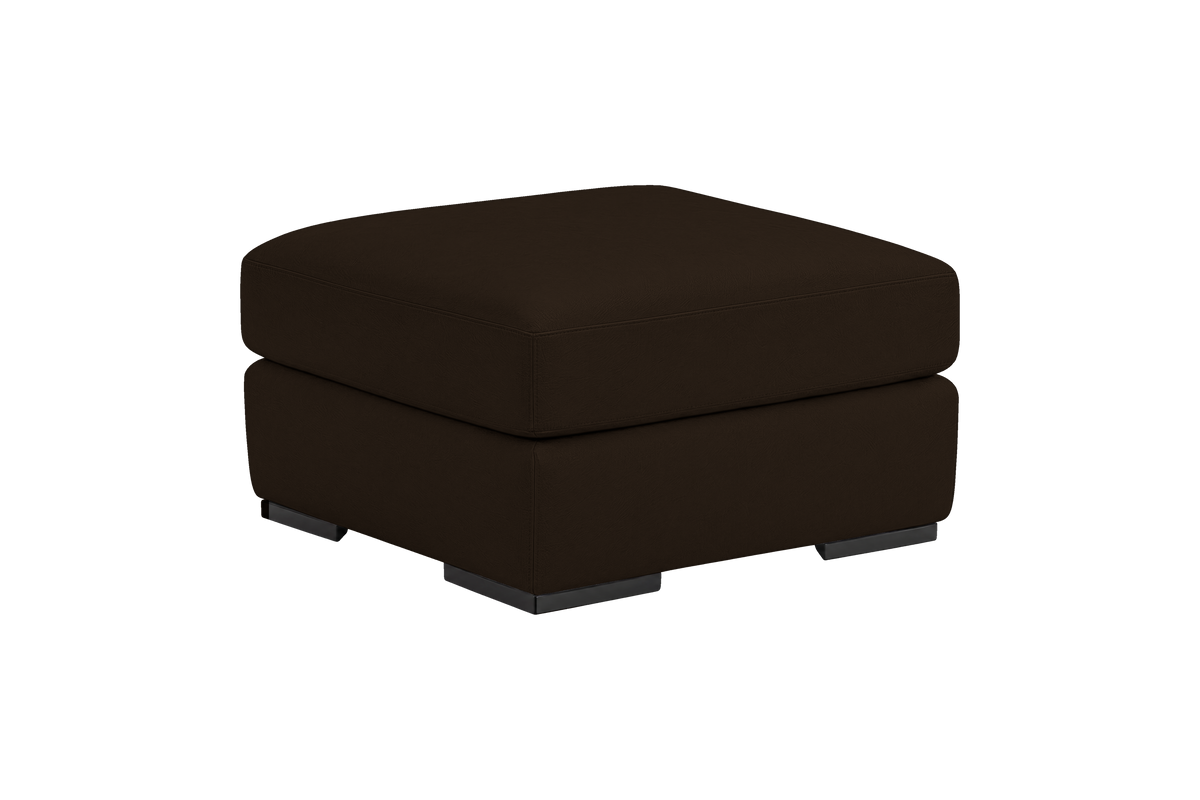 Caro Footstool in Marfa Charcoal